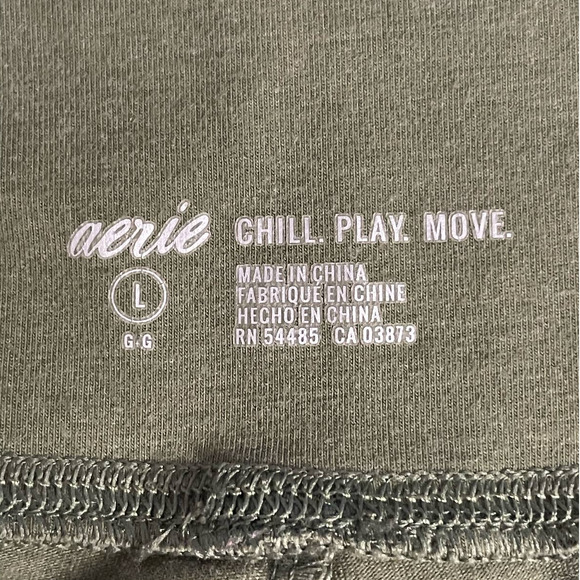 Aerie Womens Cutout Leggings Size L Olive Green - Picture 6 of 10